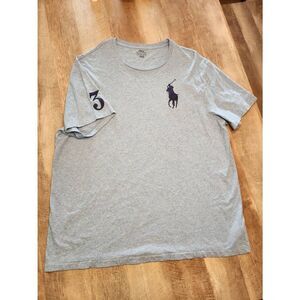 Polo Ralph Lauren Big Pony 1XB BIG men Embroidered T-shirt Blue Navy Peru cotton